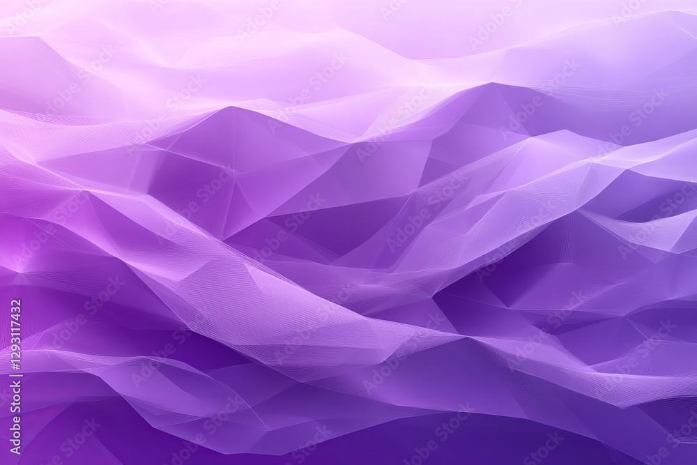Poster soft layers of purple fabric create an ethereal texture in a calming gradient from light lavendar to