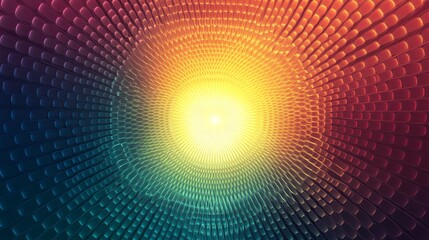 A glowing hexagonal pattern radiating from the center on a dark-to-light gradient. picture