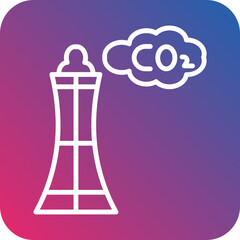 Carbon Dioxide icon style