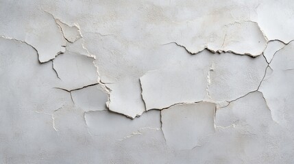 Obraz premium Textured Cracked Wall Surface with Peeling Paint in Light Colors