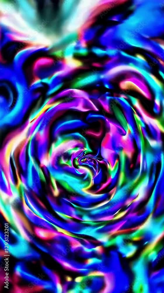 Poster colorful vortex swirl transforms in dynamic neon energy flow