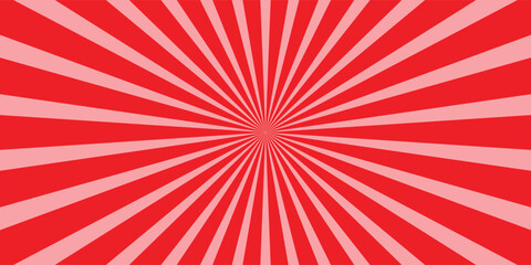 Red and white background star burst vector. Red sunburst pattern sunny background vector