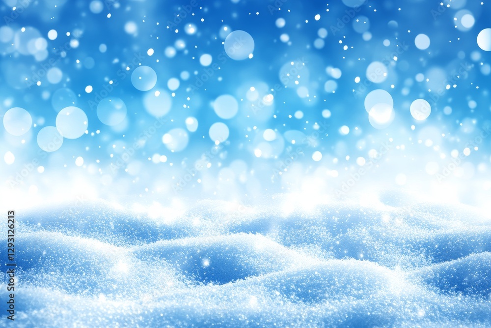 Poster snowy landscape with shimmering frost and soft light creating a magical winter atmosphere in a seren