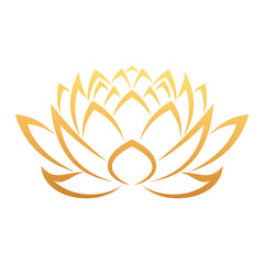 lotus flower in tribal style. Vector elements