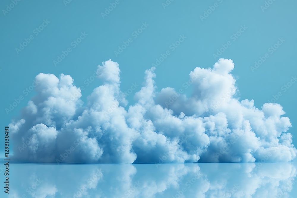 Aufkleber digital composite of cloud against blue background with vignette