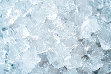 Close-up of ice cubes, textured background