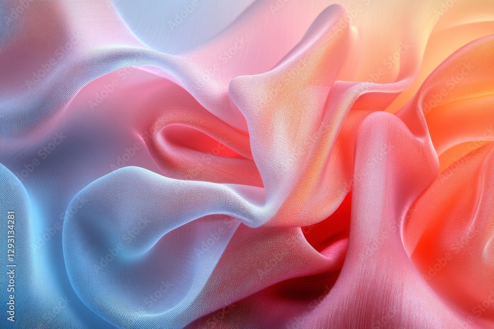 Aufkleber silky fabric in soft pastel colors creating an elegant and flowing pattern