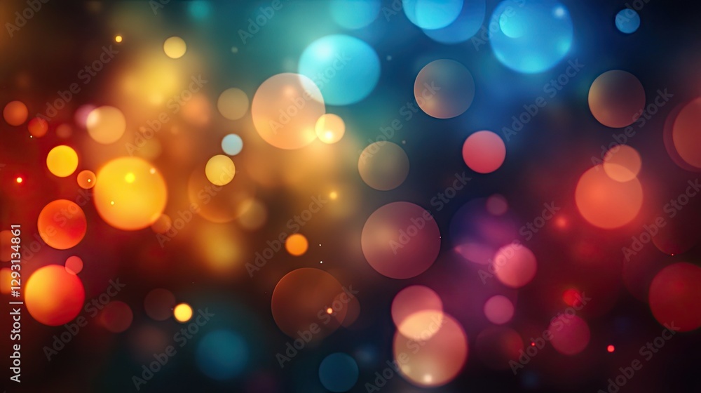 Poster abstract blurred lights forming a shallow focus background with soft glowing tones.