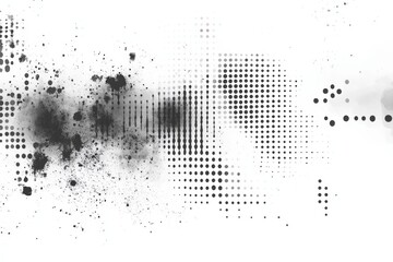 Abstract black and white art with varying patterns and textures for modern decor