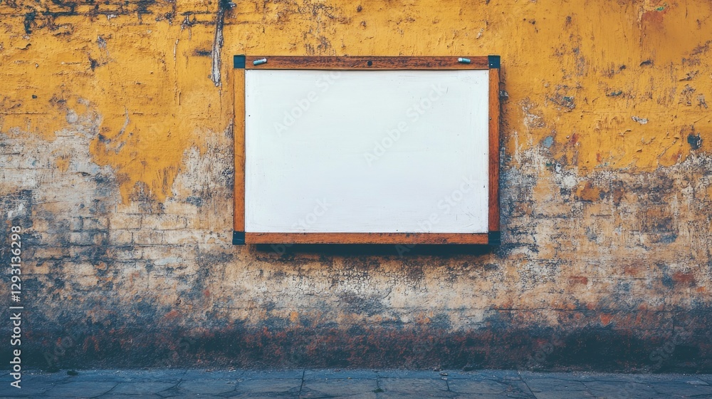 Poster a blank whiteboard with only a marker in front of it, symbolizing the beginning of a brainstorming s