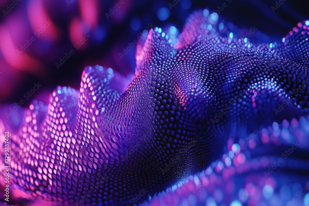 Fototapete Abstract 3D rendering depicting the structure and complexity of botulinum toxin molecules in vibrant colors. Generative AI