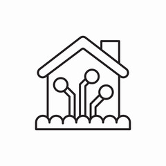 smart home technology icon vector sign