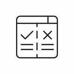 Fototapeta premium quiz test checklist icon vector sign