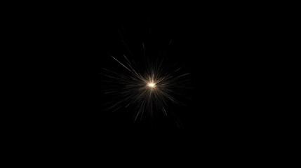 Fototapeta premium A dark void with a single flickering spark of light in the center, representing the genesis of an idea.