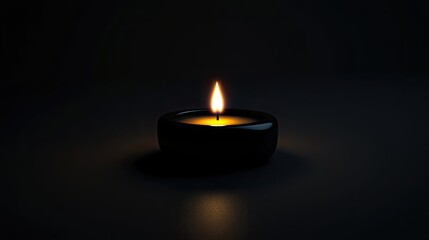 A dark void with a single flickering spark of light in the center, representing the genesis of an idea.