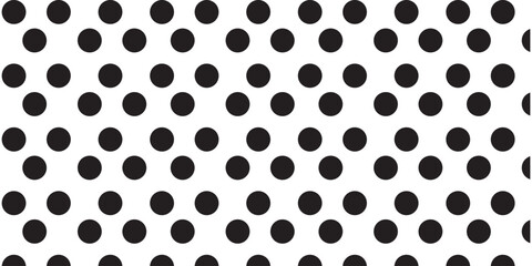 Dots pattern vector. Polka dot background. Monochrome polka dots abstract background. Dot pattern print. Panorama view. Vector illustration © Hike