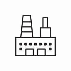 industrial factory building icon vector sign