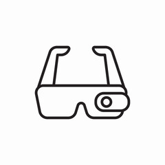 virtual reality glasses icon vector sign