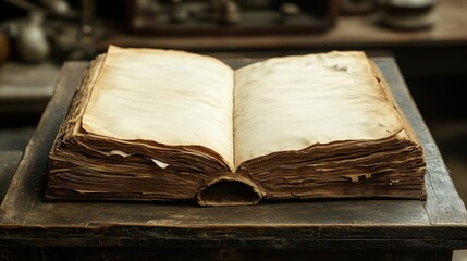 Obraz premium A freshly printed book with the first page blank, symbolizing the beginning of a new story.