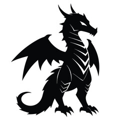 Fototapeta premium black dragon vector