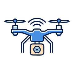 Obraz premium AI Powered Drone icon