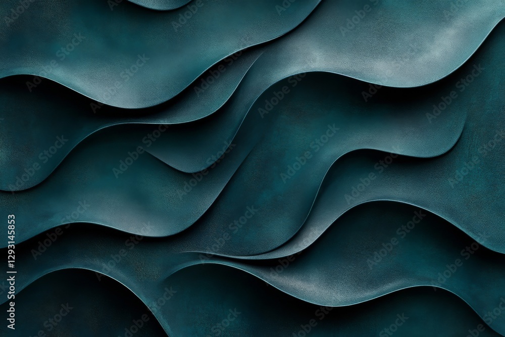 Aufkleber textured blue waves of layered material create a modern design aesthetic in an abstract representati