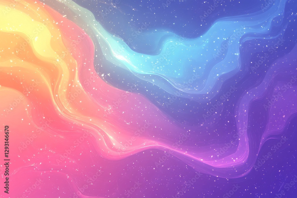 Poster swirling colors create a mesmerizing abstract pattern in a vibrant gradient backdrop