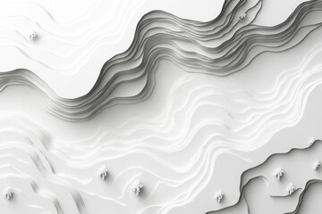 Abstract representation of layered white textures resembling flowing water in a serene, minimalist style
