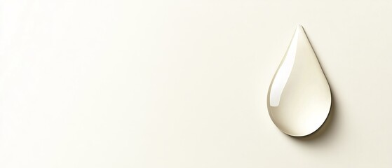 A drop of water is shown on a white background