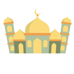 Illustration of Mosque Cute Stylized