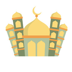 Illustration of Mosque Cute Stylized