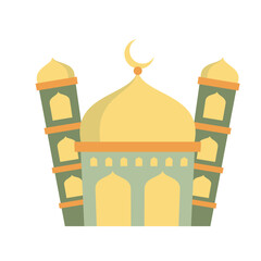 Illustration of Mosque Cute Stylized