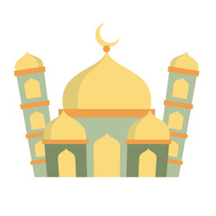 Illustration of Mosque Cute Stylized