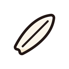 Surfing illustration icon.Simple vector outline, clipart for graphic design.