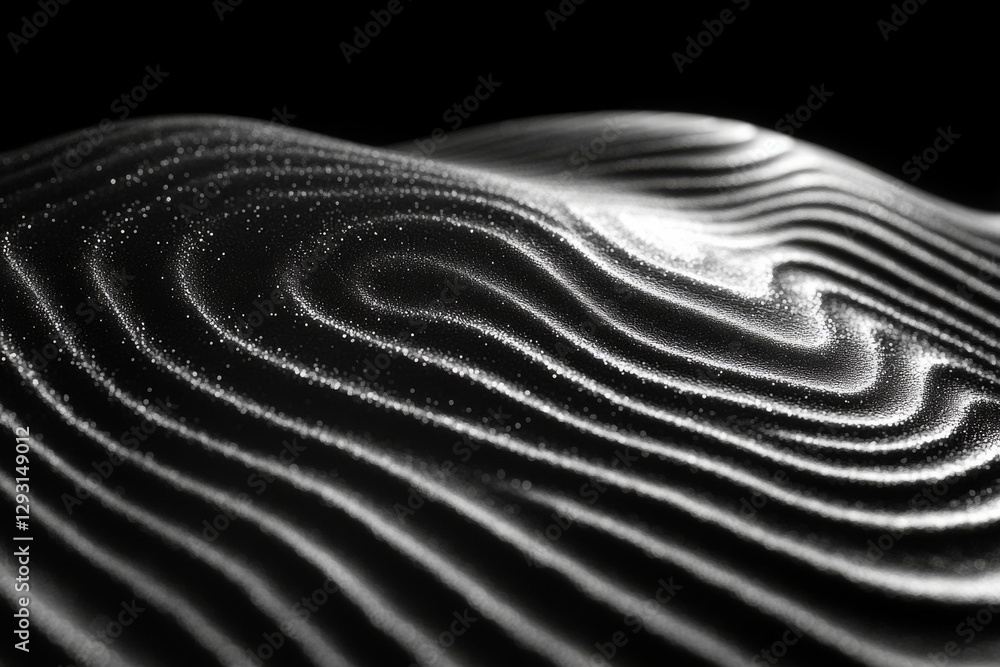 Poster waves of fine particles create mesmerizing patterns in dark surroundings
