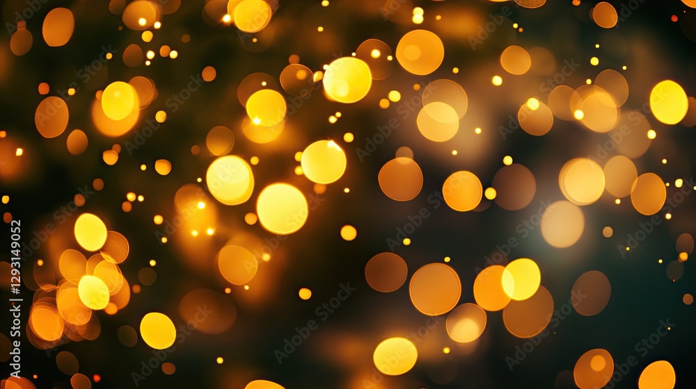 Aufkleber yellow lights reflecting on a glass surface, creating an abstract and minimalistic effect.