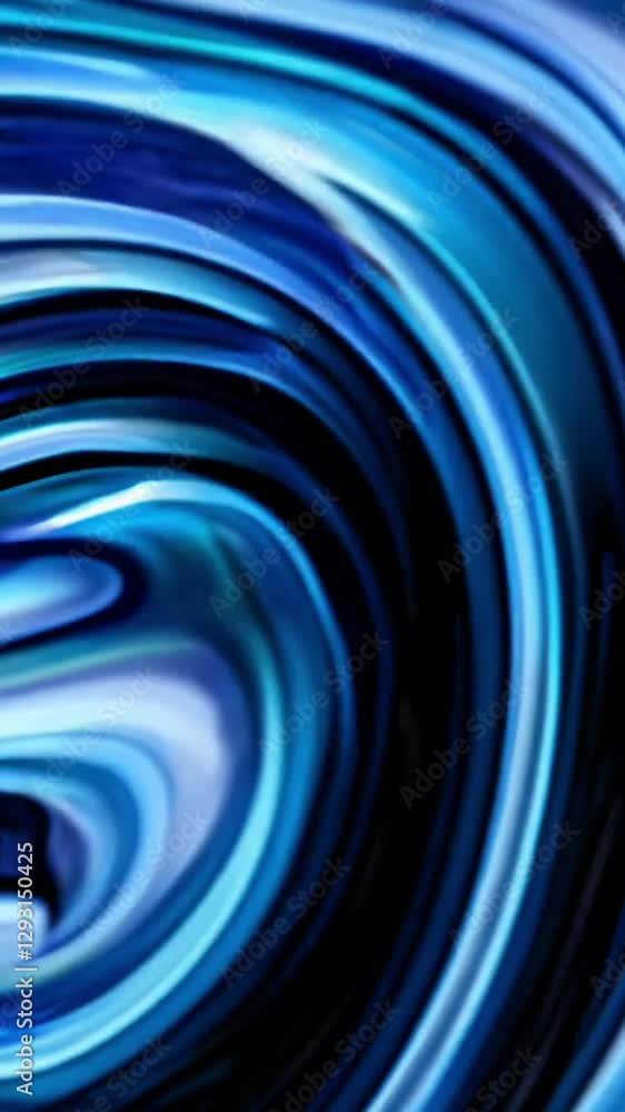 Poster dynamic blue abstract waves in fluid motion capturing vibrant energy and mesmerizing swirls