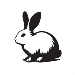Bunny vector silhouette illustration