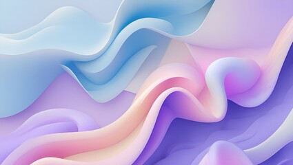 Abstract Blue and Colorful Wave Pattern with Smooth Flowing Lines and Energy