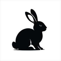 Bunny vector silhouette illustration