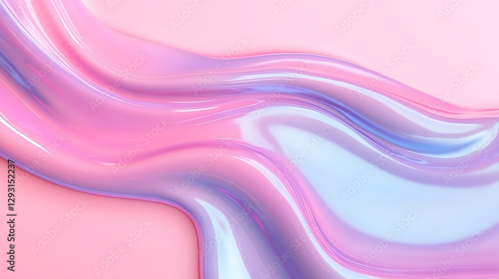 Poster abstract colorful wave design in soft pink and blue hues creating a fluid motion texture background