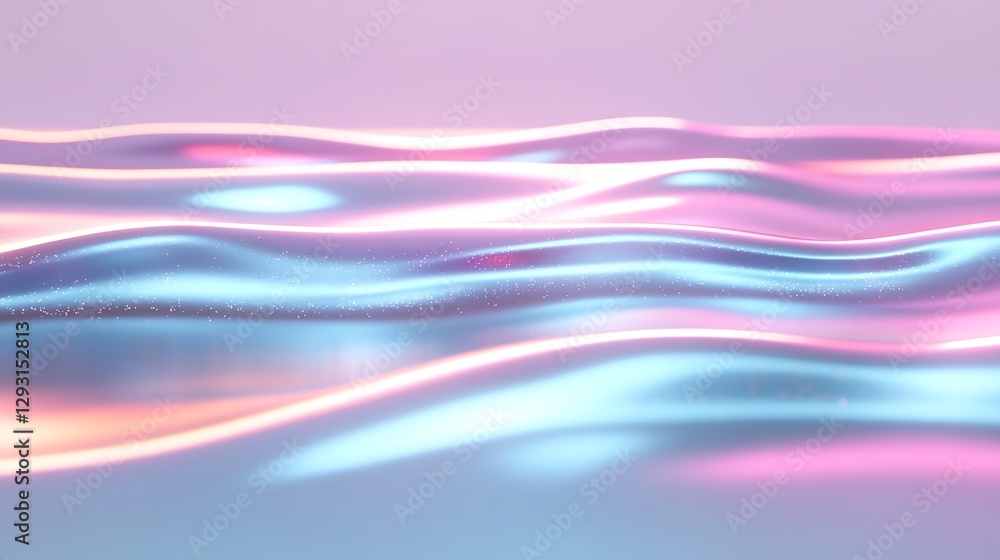 Aufkleber abstract colorful wave patterns with soft light reflections on a smooth surface for creative design 
