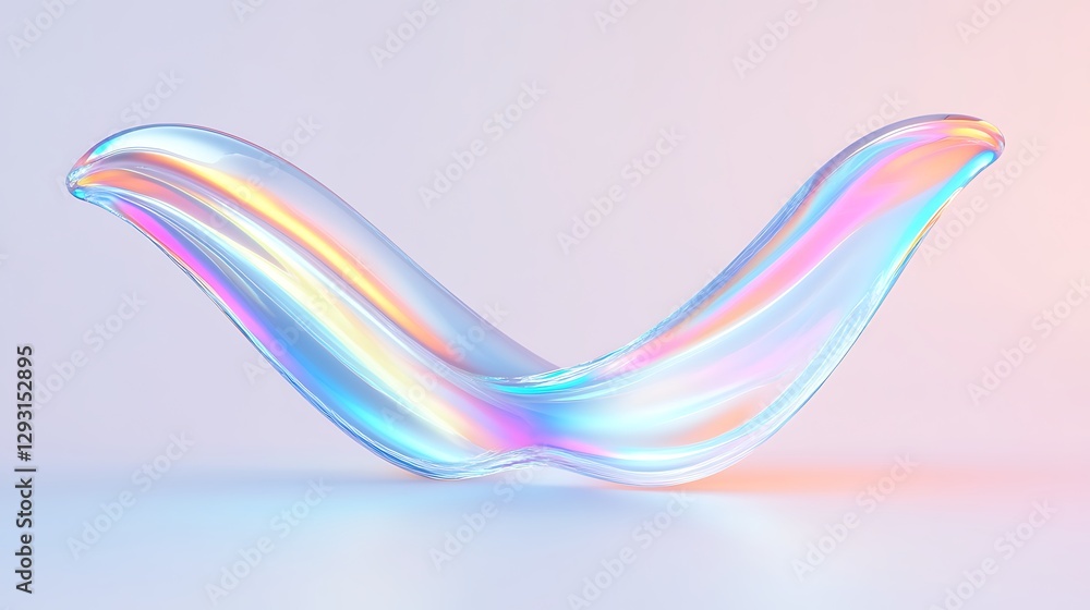 Poster abstract colorful wave shape with soft light and reflection for modern design backgrounds and visual