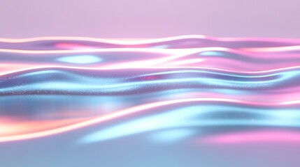Abstract colorful wave patterns with soft light reflections on a smooth surface for creative design projects