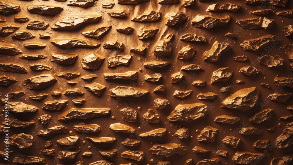 Aufkleber textured bronze surface with irregular rocky patterns creating an abstract background ideal for desi
