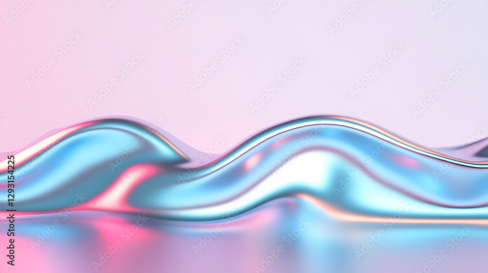 Aufkleber abstract colorful waves with smooth surface in soft light for contemporary design and artistic backg