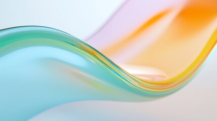 Fototapeta premium Abstract Flowing Waves in Soft Pastel Colors with a Smooth Gradient and Gentle Curves for Modern Designs