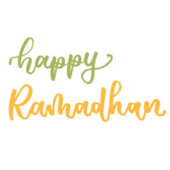 Happy ramadan lettering