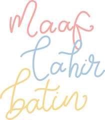 Maaf lahir dan batin lettering