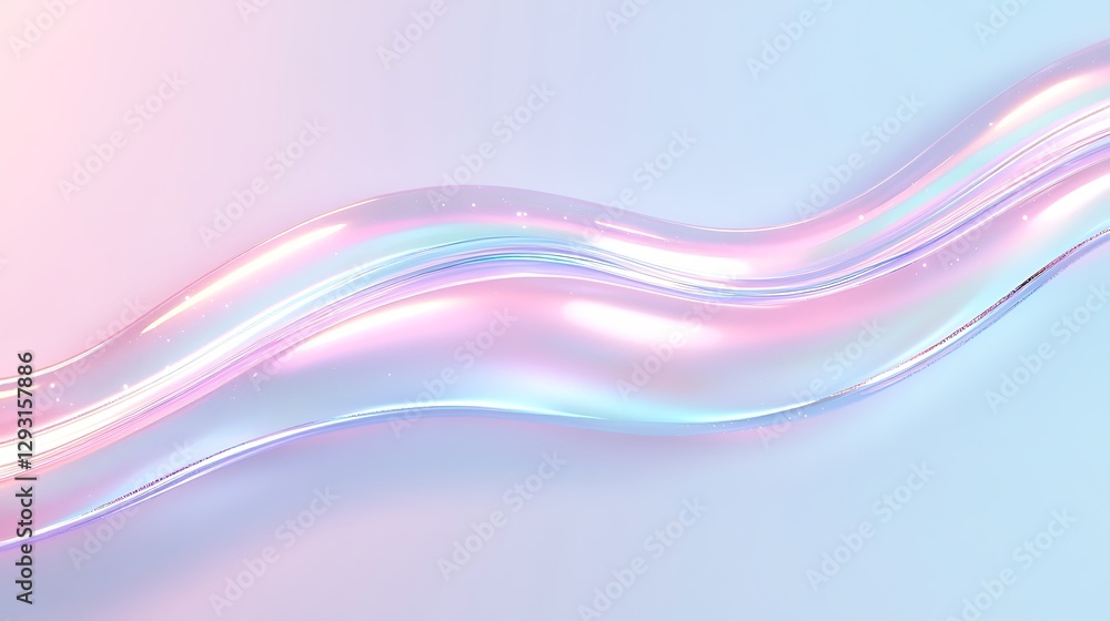 Poster abstract flowing waves with soft colors in pastel hues for background or design projects